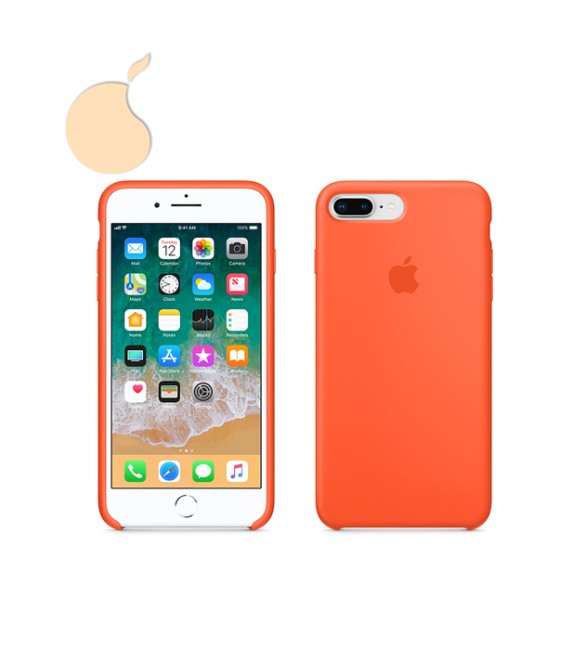 Силиконовый чехол Apple Silicone Case iPhone 8 Plus / 7 Plus - SPICY ORANGE