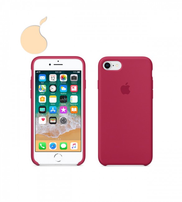 Силиконовый чехол Apple Silicone Case iPhone 8 ROSE RED