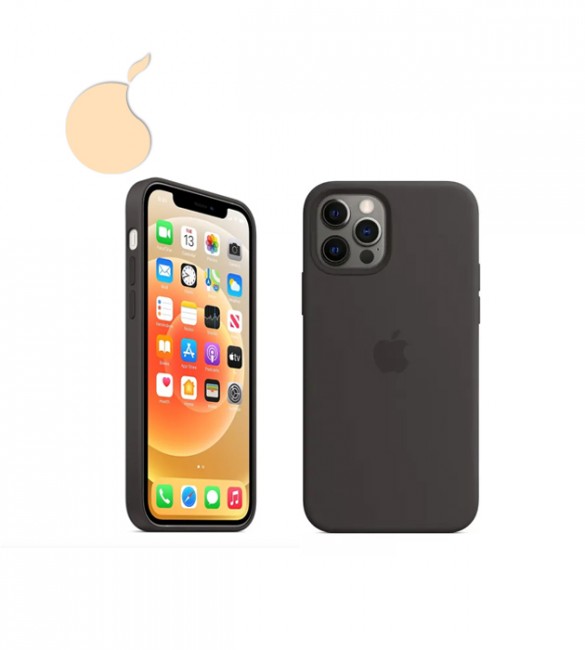 Силиконовый чехол Apple Silicone Case iPhone 12 / 12 Pro (BLACK)